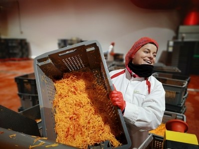 A worker at Len Wright Salads