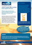 BRC certified food logistics services