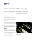 Progressive Cavity pumps for accurate metering